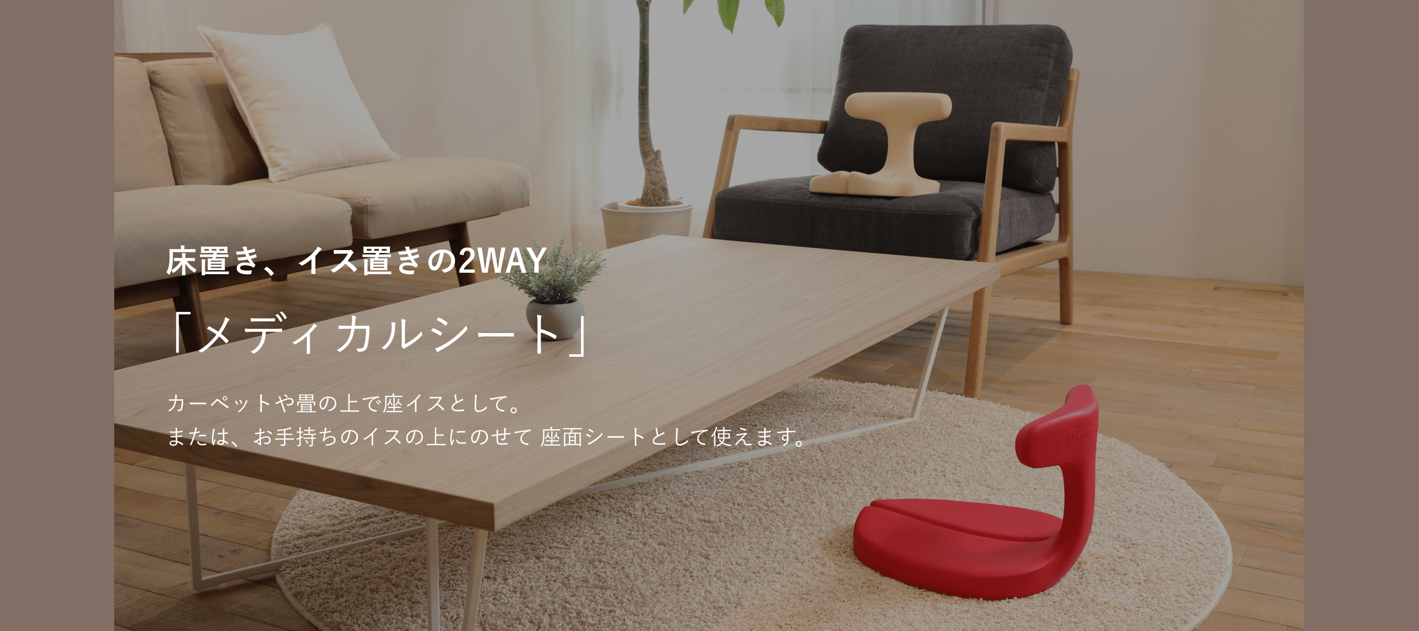 床置き、イス置きの2WAY メディカルシート