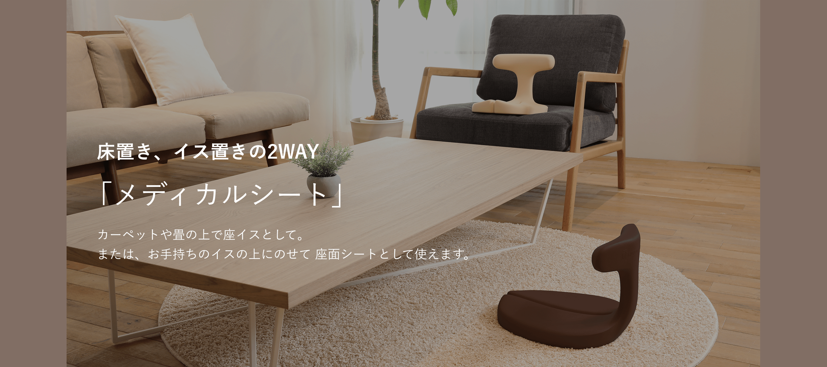 床置き、イス置きの2WAY メディカルシート